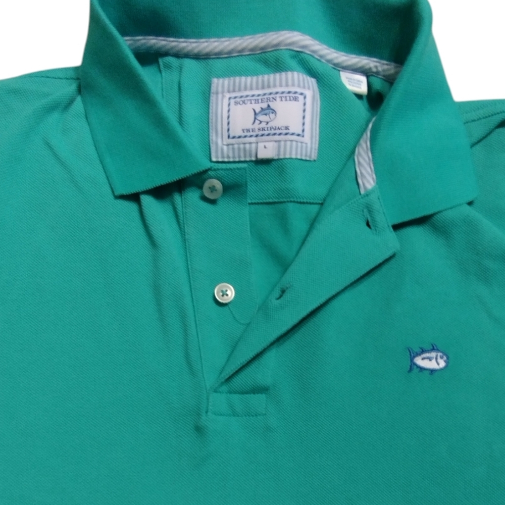 EUC Men's Southern Tide Skipjack Teal Polo Shirt Large